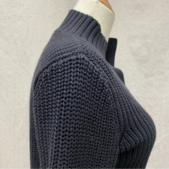 Talbots‎ Petites black knit 3/4 sleeve cropped cardigan sweater Size Petite - Picture 4 of 15